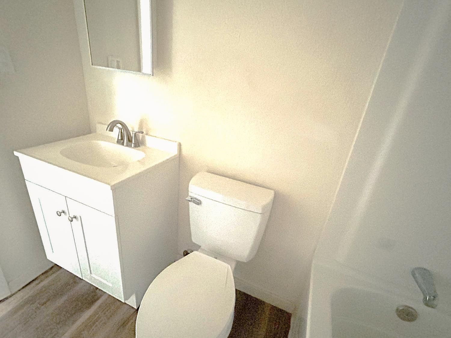 Bathroom with white vanity